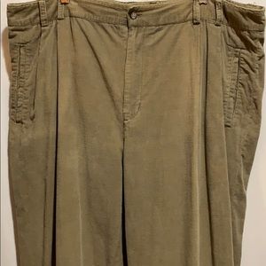 AXIS CORDUROY PANTS SZ 42 pleated front cuffed
